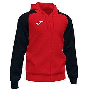Joma 8XS Unisex Volwassenen Jas met capuchon Academy IV rood zwart, Rood/Zwart