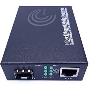 Elfcam® - Ethernet-vezel-converter, RJ45 Gigabit/Mini-GBiC SFP (1,25 G SFP-poort) multimode monomoden/0,55 – 20 km (1 stuk)