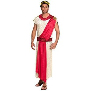 Boland - Imperator Romano Deluxe kostuum voor volwassenen, rood/wit, M (50/52), 87759