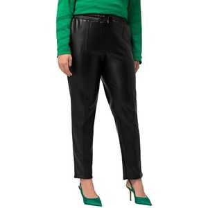 Ulla Popken Pantalon à enfiler pour femme, Noir, 42W / 32L