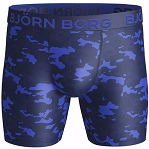 Björn Borg Sportbroek voor heren door si bb ton ton camouflage, blauw (pauwenblauw), L, blauw (pauwenblauw)