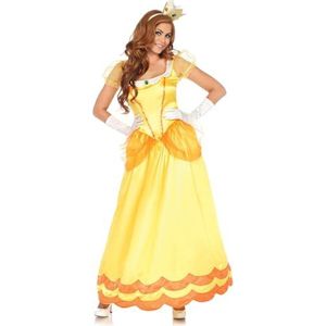 LEG AVENUE 85559 Carnavalskostuum voor dames, 2-delig, zonnebloemen, geel/oranje, maat L
