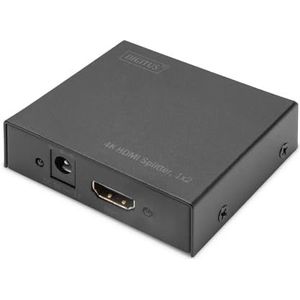 DIGITUS DS-46304 HDMI splitter 2 poorten, 1x2 - Ultra HD, 4K, 30Hz - HDCP 1.3 - 3D videoformaat - zwart