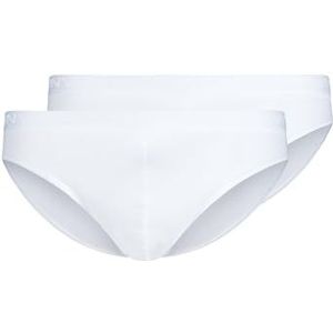 Skiny Brasil Slip en coton côtelé pour homme, Blanc (080694), L