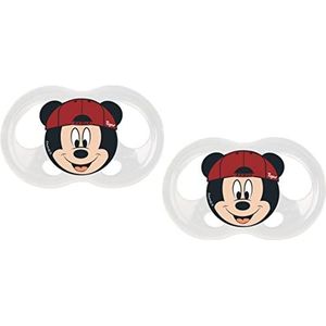 Tigex Soft Touch Friends fopspeen | 18-36 maanden | siliconen lolly | Disney Mickey Mouse | 2 stuks