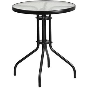 Flash Furniture Ronde tafel van gehard glas, 60 cm
