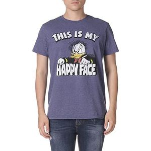 Disney Donald Duck C'est Mon Visage Heureux T-shirt voor heren, Navy Heather