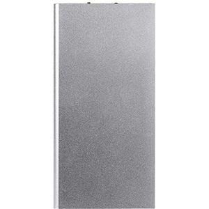 Externe batterij voor HTC U12 + Smartphone Tablet Charger Universal Power Bank 6000 mAh 2 USB-poorten (zilver)