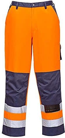 Portwest Lyon TX51ONRS Veiligheidsbroek Maat S Oranje/Navy
