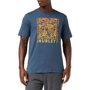 Hurley EVD Wash Hana Bay Bomb T-shirt voor heren, Monsoon Blauw