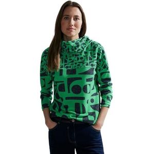 Cecil B320859 T-shirt met lange mouwen voor dames, Celery Green Melange