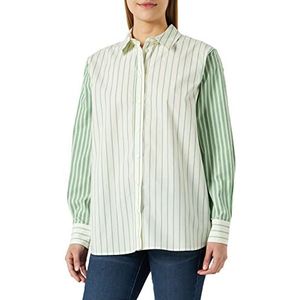 Part Two Sabrin Relaxed Fit damesshirt met lange mouwen, Greenbriar Stripe Mix