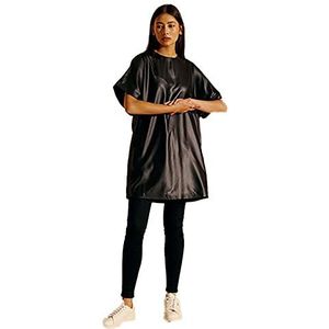 Superdry Rocker T-shirt jurk casual dames, Wet Look Zwart