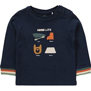 s.Oliver Uniseks shirt met lange mouwen Baby donkerblauw, 86, Donkerblauw