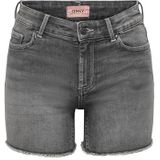 ONLY Onlblush Life Mid Sk Raw Shorts Noos Jeansshorts voor dames, Medium Grey Denim, M