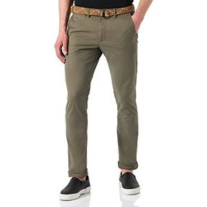 Teddy Smith Herenbroek Pallas Chino Drill, kaki-groen turbulentie