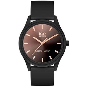 Ice-Watch - Ice Solar Power Sunset Black - polshorloge voor dames met siliconen armband - 018477 (Small), zwart, band, zwart., band