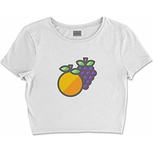 Bona Basics, Basic T-shirt met digitale print voor dames, 100% katoen, wit, casual, maat: S, wit, korte taille, Wit