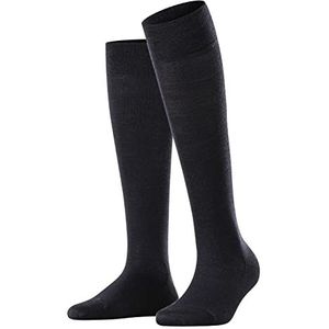 FALKE Dames Sensitive Berlin sokken met lange randen, zacht, niet-samendrukbaar, geschikt voor diabetici, ademend, duurzaam, klimaatregulerend, geurremmend, wol, katoen, 1 paar, Blauw (Dark Navy 6370)