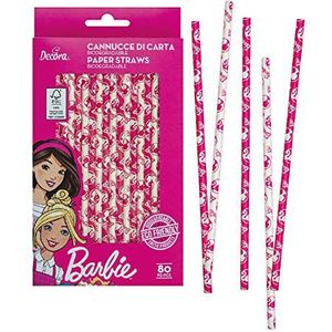 Decora 0403050 Cf 80 rietjes Barbie Ø 6 x 210 mm van biologisch papier