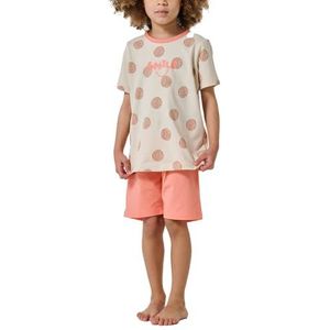 Schiesser Schiesser pyjamaset voor meisjes, kort, 100% biologisch katoen, maat 92 tot 140, pyjamaset voor meisjes, Crema_181032