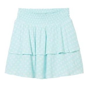 TOM TAILOR Mini jupe pour fille avec volants et motif, 35760 - Aqua Mini Geo Print, 158