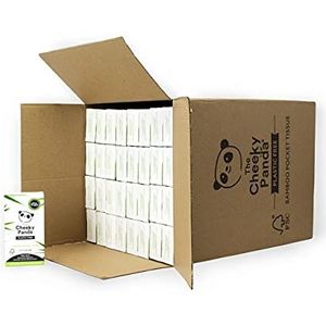 The Cheeky Panda Zakdoeken van bamboe, losse doos 96 verpakkingen (10 zakdoeken per verpakking, 960 zakdoeken in totaal), hypoallergeen, plasticvrij, milieuvriendelijk, superzacht, robuust en duurzaam