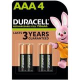 Duracell Rechargeable AAA 750mAh batterijen - 4 stuks