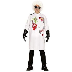 Widmann - Mad Scientist-kostuum, laboratoriumblouse handschoenen, psycho-wetenschappers, carnaval, themafeest