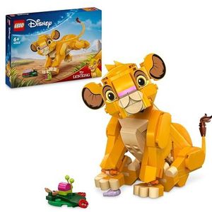 LEGO Disney Simba, de baby van de leeuwenkoning, bouwspeelgoed voor kinderen, bouwfiguur, activiteits- en ontwikkelingsspeelgoed voor jongens en meisjes vanaf 6 jaar 43243