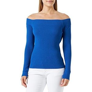 Sisley Sweatshirt met boothals L/S 11apm102i Dames Sweater (1 stuk), Lichtblauw 36u