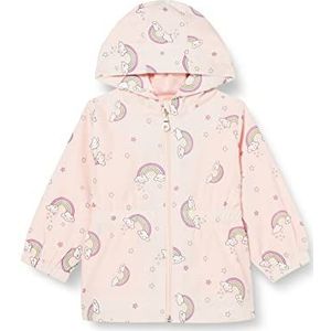 Koton Katoenen jas voor babymeisjes, bedrukt, lange mouwen, met ritssluiting, roze design (10E), 3 jaar, Design roze (10E)