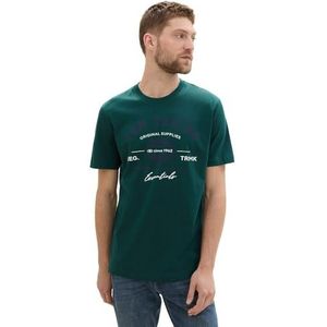 TOM TAILOR T-shirt voor heren, 10834 - Deep Green Lake