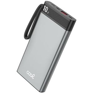 Power Bank 10.000 mAh Cool universele externe batterij (3 A / 20 W PD) zilver