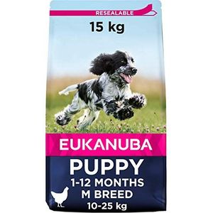Eukanuba Volledig droogvoer voor middelgrote rassen puppy met verse kip 15 kg
