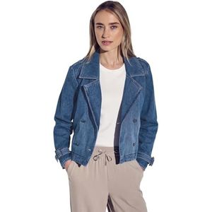 Street One A212502 korte jeansjas voor dames, middenblauw, 44