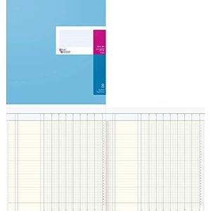 König & Ebhardt 8611081 boeken/zuil (27,7 x 29,7 cm, met schachtkop, 8 kolommen, 32 lijnen, 80 g/m², 40 vellen, draadbinding)