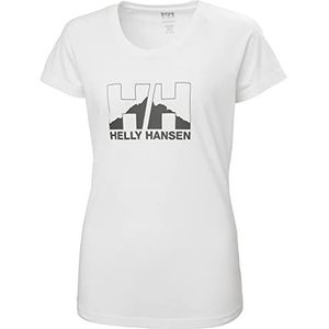 Helly Hansen W Nord Graphic Drop T-shirt voor dames, 003, wit