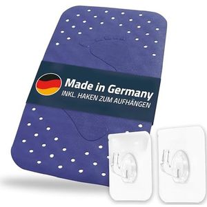 Badmat, Step badmat, ca. 38 x 72 cm, donkerblauw, 100% TPE | INCL. 2 haken | vrij van PVC, ftalaten, lood, latex | TÜV-getest | Made in Germany