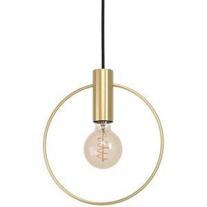 EGLO Hanglamp Manizales, elegante en minimalistische slaapkamerkroonluchter, plafondlamp voor woonkamer of eetkamer van metaal, messing, E27-fitting