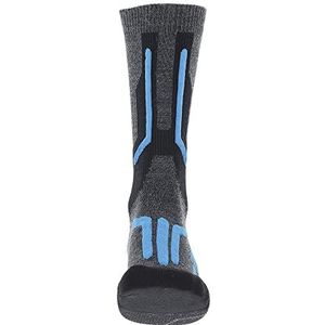 UYN Chaussettes Cross Country pour homme, Anthracite/bleu, 47 EU
