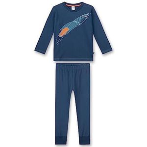 Sanetta Pyjama long bleu pour garçon | Pyjama confortable pour garçon long. | Pyjama taille, bleu, 98