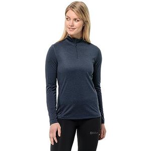 Jack Wolfskin Sky Thermal Hz W Wandelshirt voor dames, Nachtblauw.