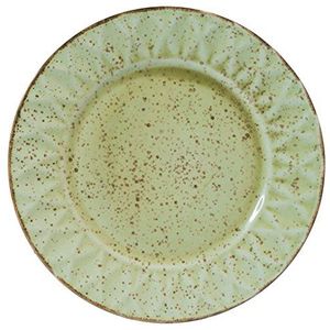 6 platte borden Dalvia groen 28 cm