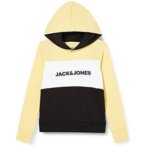 Jack & Jones Jjelogo Blocking Sweatshirt Hood Noos Jr Trainingspak voor jongens, Mellow Yellow