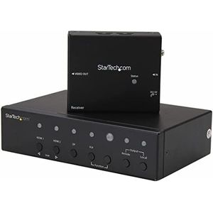 StarTech.com HDBaseT Video Extender met geïntegreerde Switch - HDMI, VGA, DisplayPort via Cat5e of Cat 6-4K (STDHVHDBT)