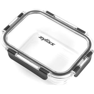 Zyliss E981064 Onbreekbare glazen container, 640 ml, luchtdichte bewaardoos met luchtdicht deksel, magnetronbestendig, BPA-vrij, geschikt voor vriezer, 18 cm x 14 cm x 6 cm