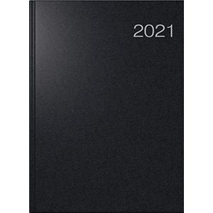 rido/idé 7027503901 Conform boekkalender 1 pagina = 1 dag, 210 x 291 mm, Balacron Cover zwart, kalender 2021
