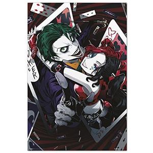 Grupo Erik: Joker & Harley Quinn Anime DC Comics Poster | Joker en Harley Quinn Anime versie 61 x 91,5 cm, glanzend papier | wandposter, lijst, stripposter, Joker poster
