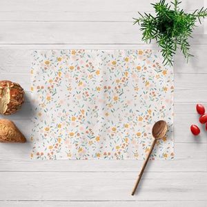Belum Set van 2 placemats, eenpersoonsbed, 45 x 35 cm, set van 2 placemats enkele | tafelkleed 100% katoen, hars, vlekbestendig, 300 g | vlekbestendig tafelkleed